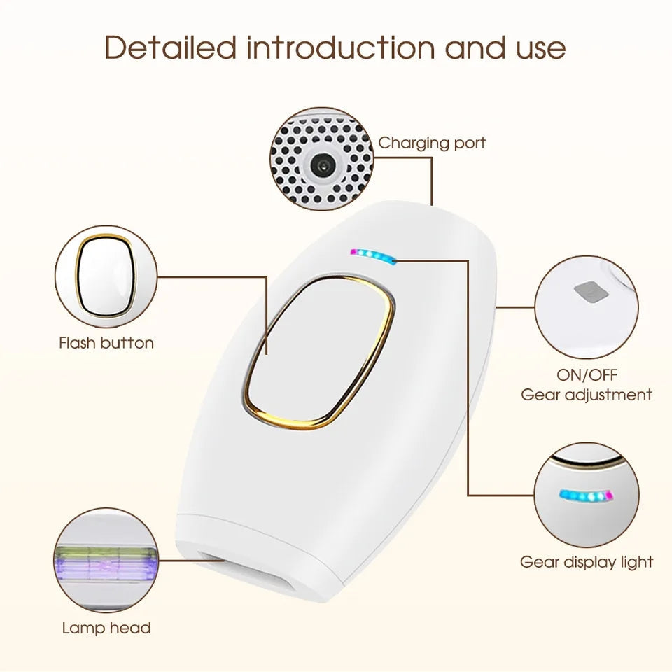 Bikini IPL 500,000 Flash Depilator Pulses Permanent Laser Epilator Painless Hair Removal Machine CX-881