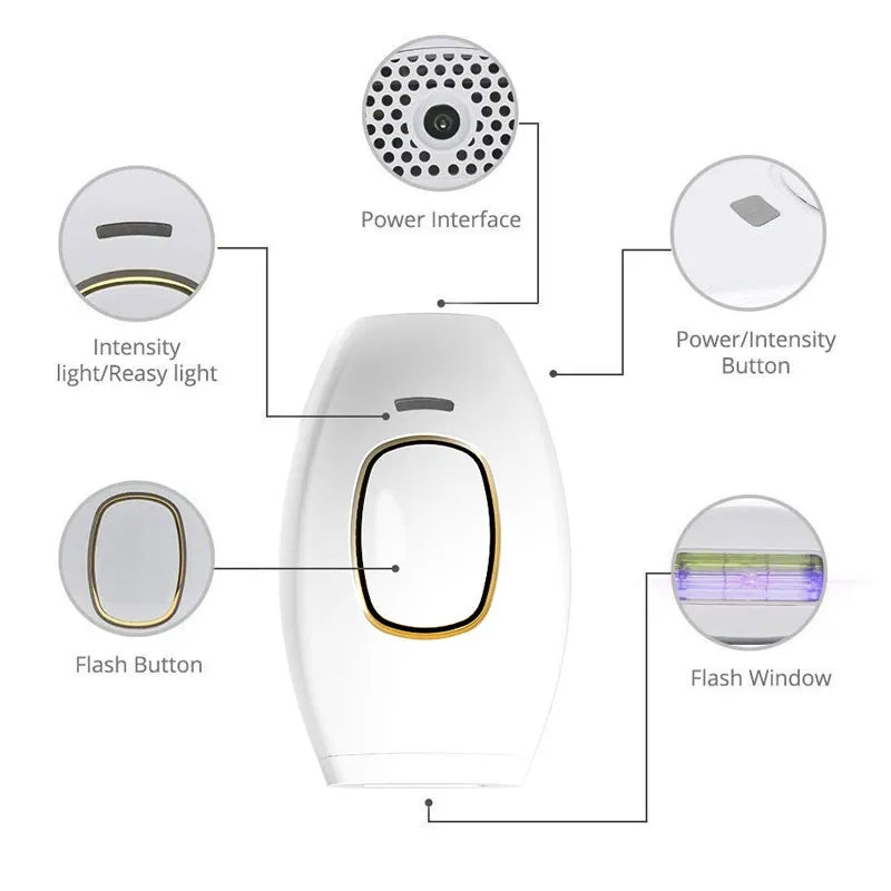 Bikini IPL 500,000 Flash Depilator Pulses Permanent Laser Epilator Painless Hair Removal Machine CX-881