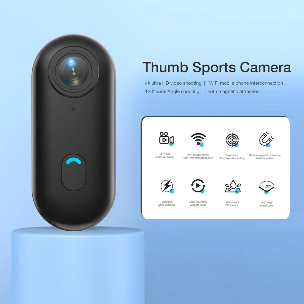 Mini 4K Ultra HD Action Camera | Portable Sports & Adventure Camera